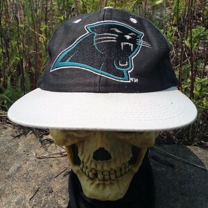 Vintage Logo 7 Carolina Panthers Two Tone Snap Back Hat Cap